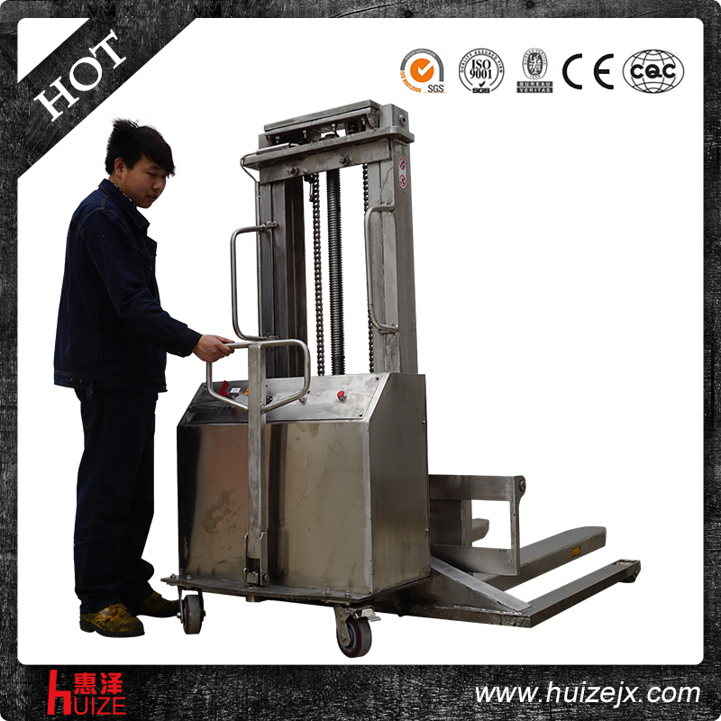 寬腿不銹鋼半電動(dòng)堆高車 寬腿不銹鋼半電動(dòng)堆高車
