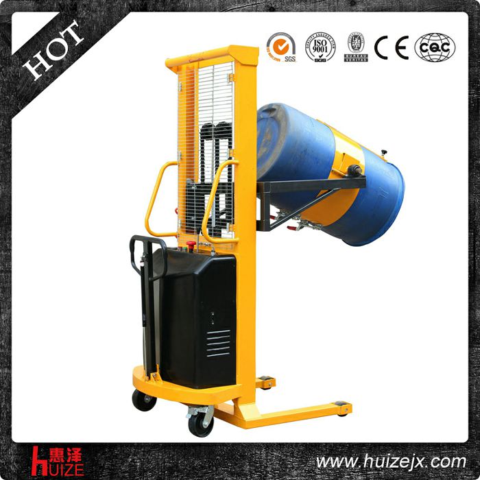 半電動(dòng)多功能油桶車（單門架，夾塑桶）2